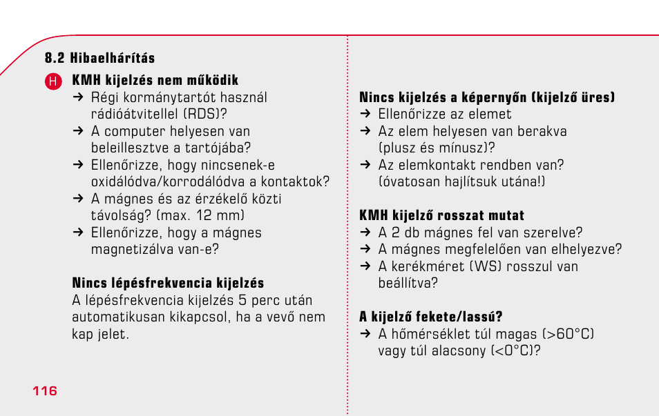 SIGMA BC 1609 STS User Manual | Page 116 / 120