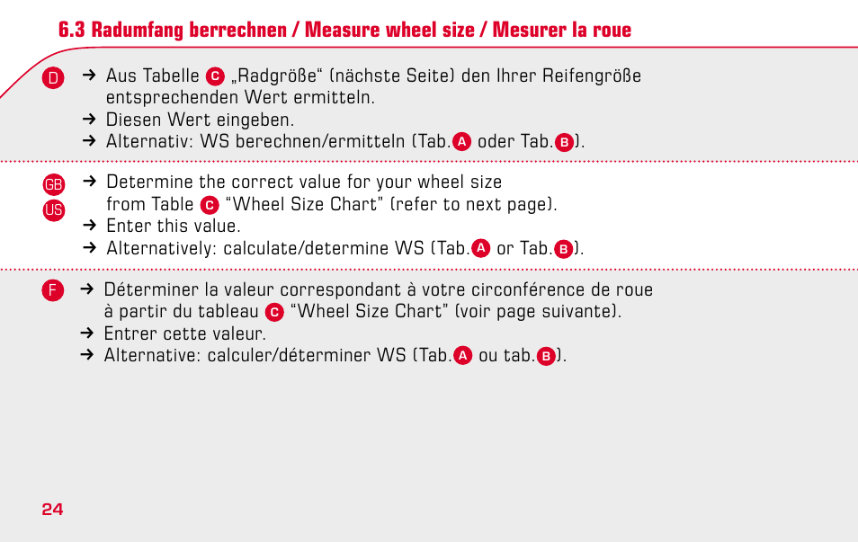 SIGMA BC 1609 STS User Manual | Page 24 / 120