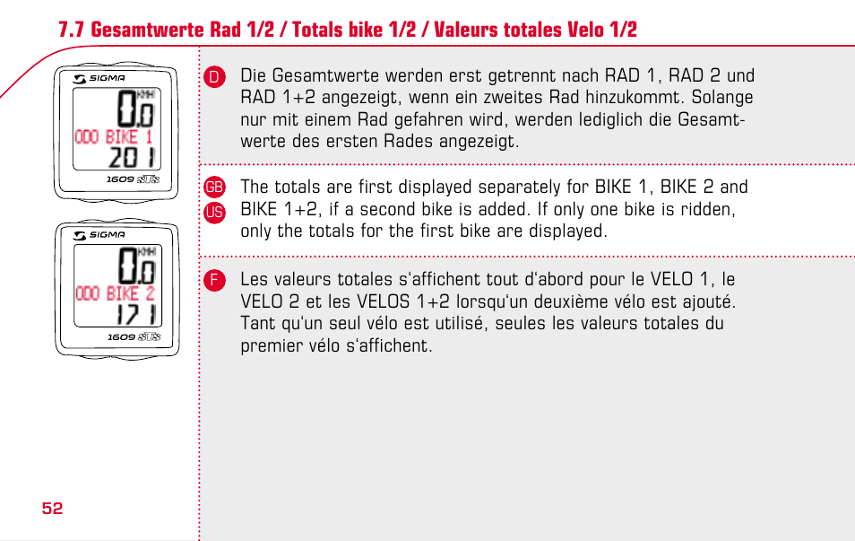 SIGMA BC 1609 STS User Manual | Page 52 / 120