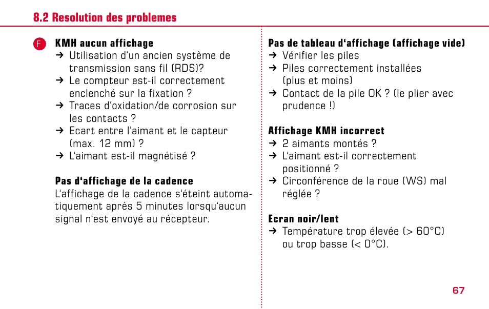 SIGMA BC 1609 STS User Manual | Page 67 / 120