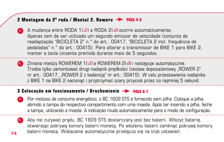SIGMA BC 1609 STS User Manual | Page 74 / 120