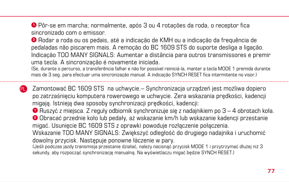 SIGMA BC 1609 STS User Manual | Page 77 / 120