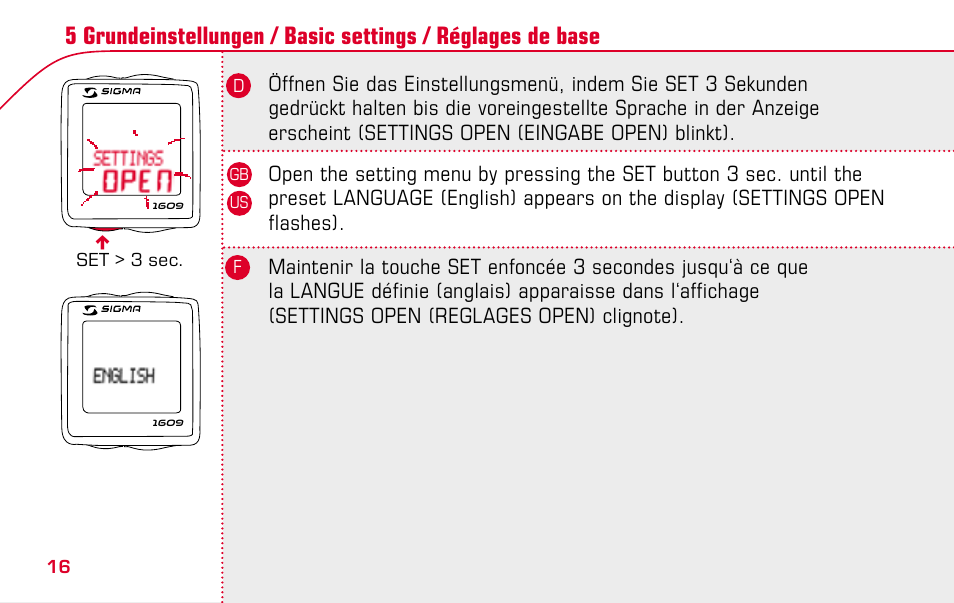 SIGMA BC 1609 User Manual | Page 16 / 116