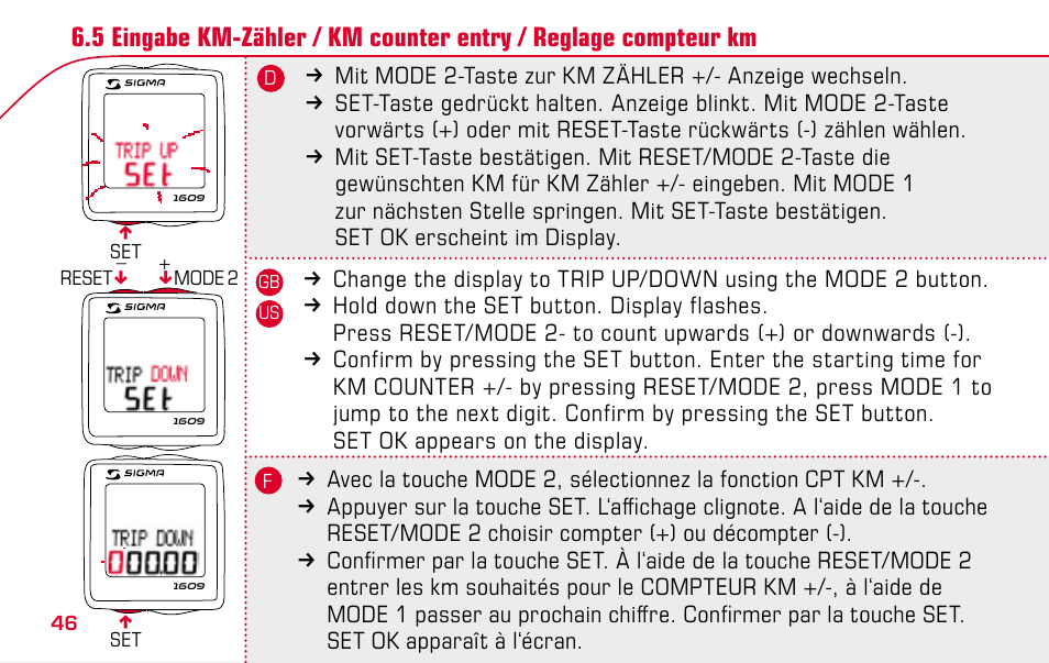 SIGMA BC 1609 User Manual | Page 46 / 116