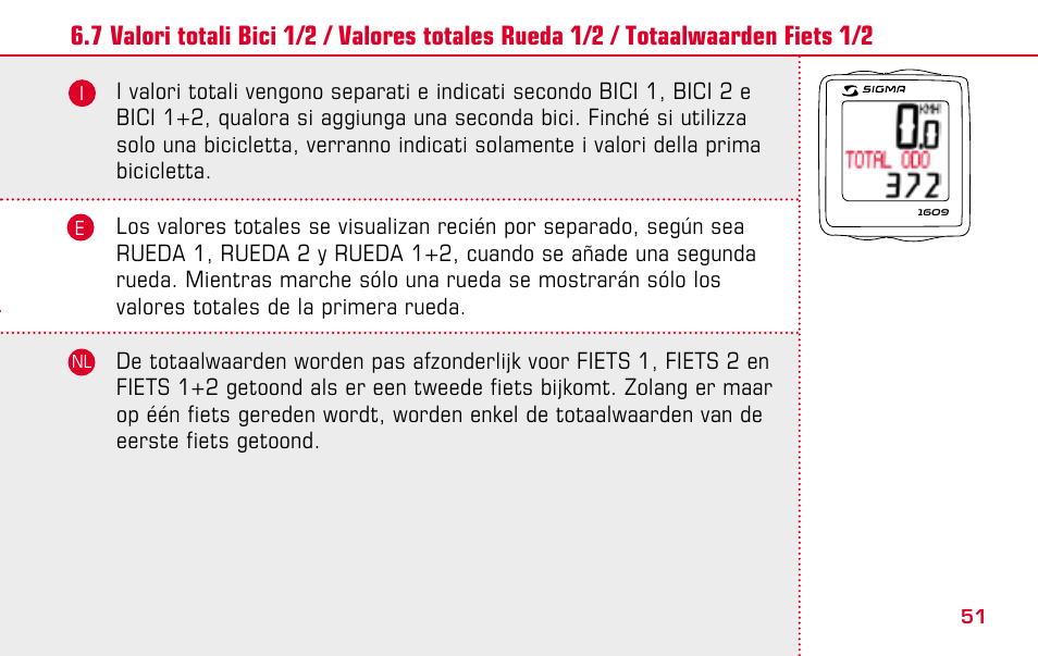 SIGMA BC 1609 User Manual | Page 51 / 116