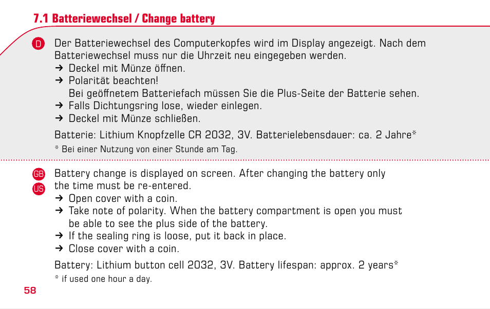 SIGMA BC 1609 User Manual | Page 58 / 116