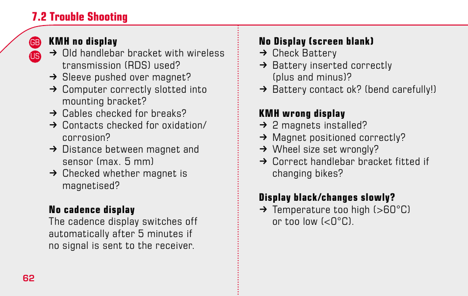 SIGMA BC 1609 User Manual | Page 62 / 116