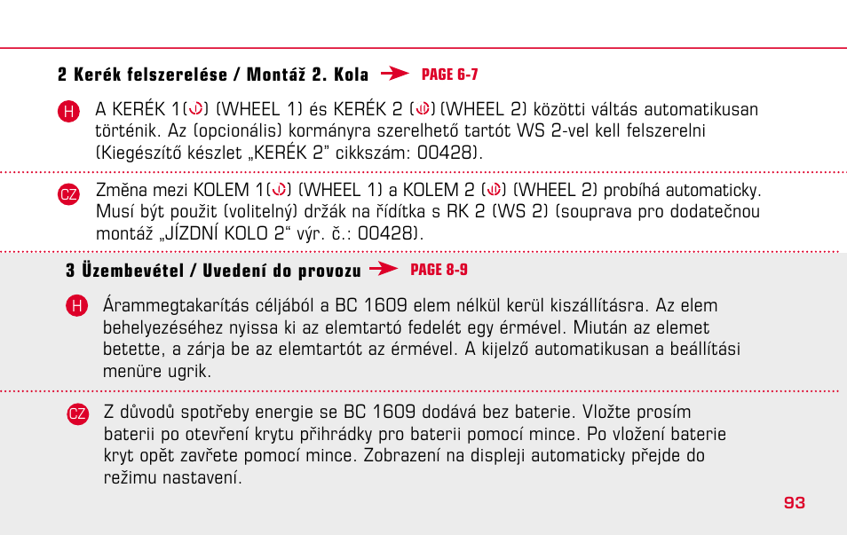 SIGMA BC 1609 User Manual | Page 93 / 116
