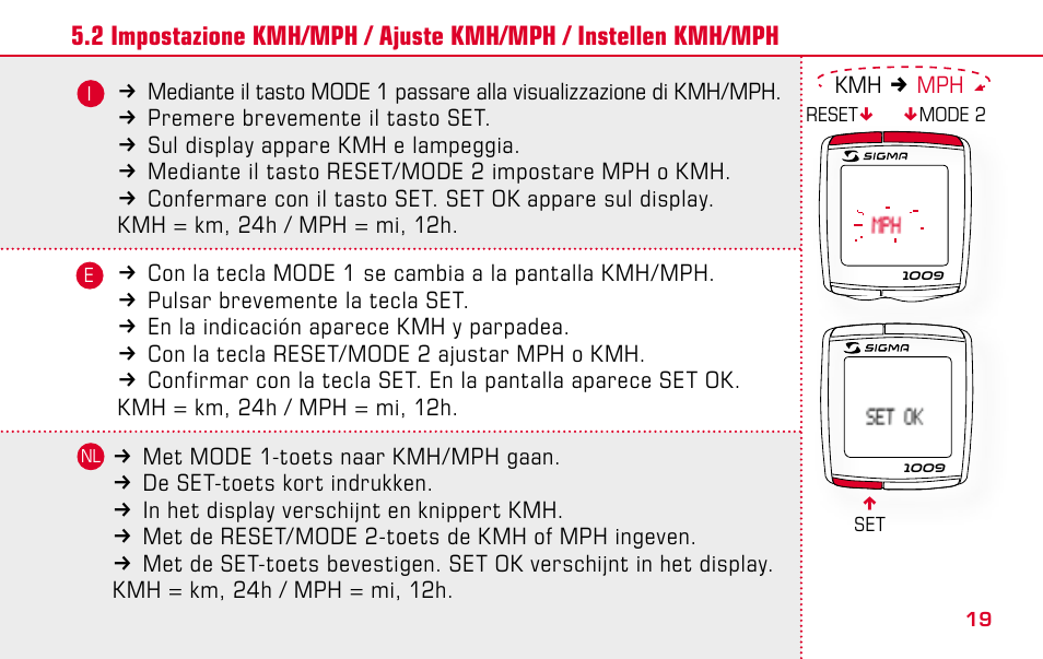SIGMA BC 1009 User Manual | Page 19 / 92