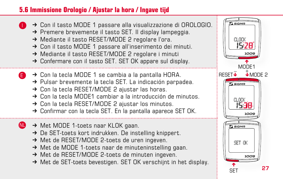 SIGMA BC 1009 User Manual | Page 27 / 92