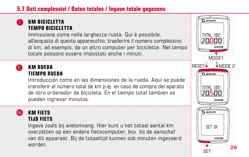 SIGMA BC 1009 User Manual | Page 29 / 92