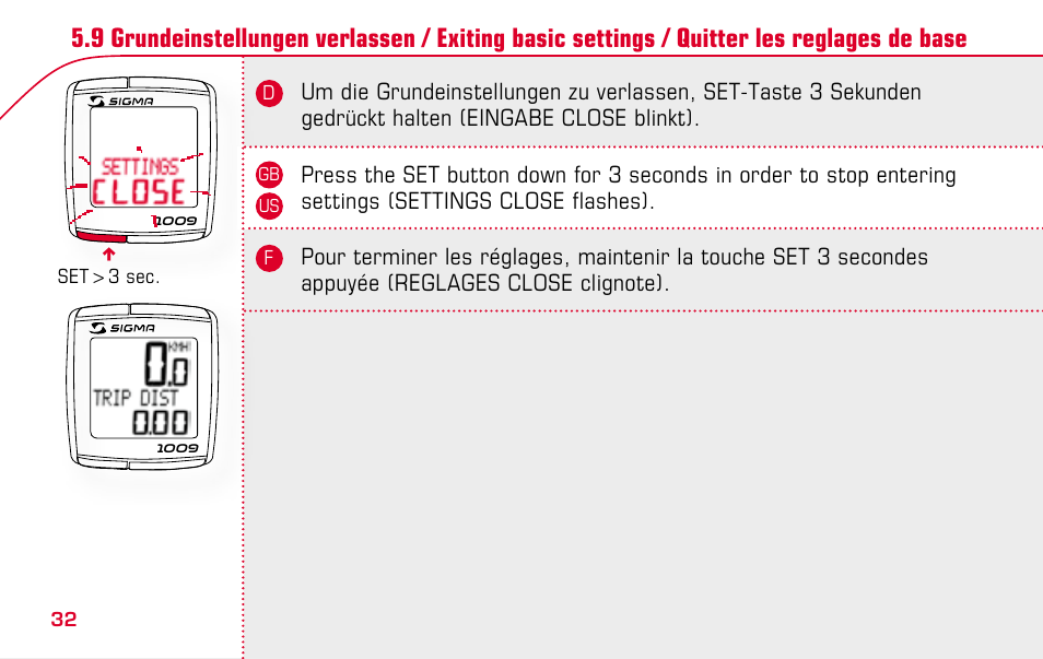 SIGMA BC 1009 User Manual | Page 32 / 92