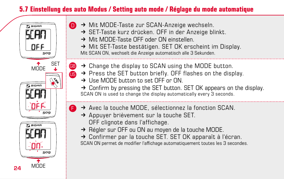 SIGMA BC 509 User Manual | Page 24 / 72