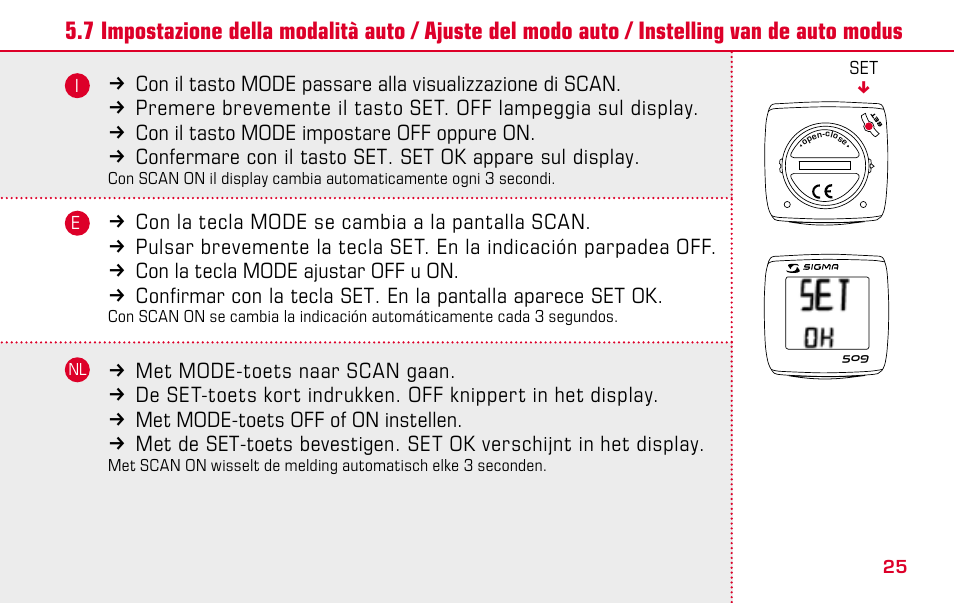 SIGMA BC 509 User Manual | Page 25 / 72