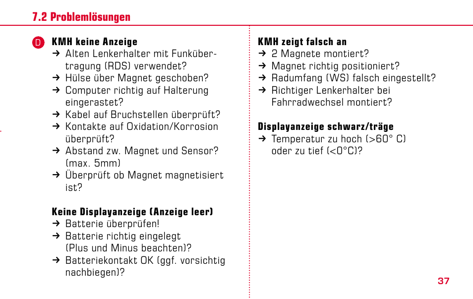 SIGMA BC 509 User Manual | Page 37 / 72
