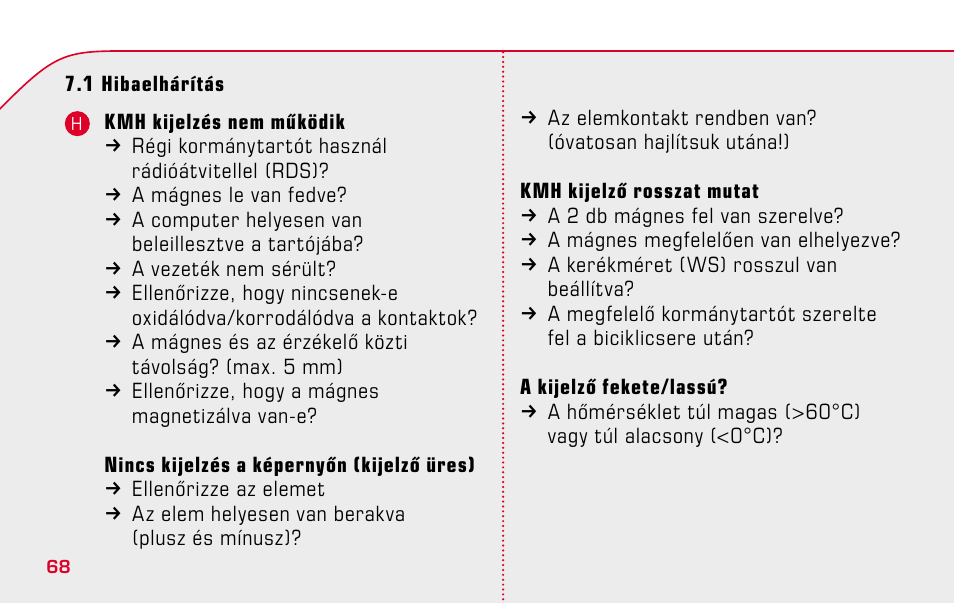 SIGMA BC 509 User Manual | Page 68 / 72