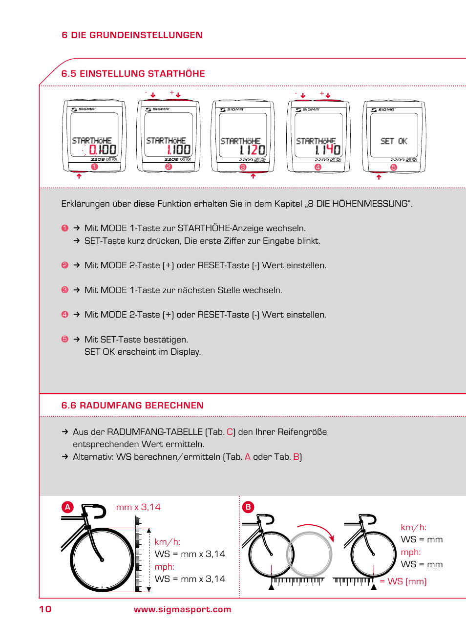 SIGMA BC 2209 TARGA User Manual | Page 10 / 284