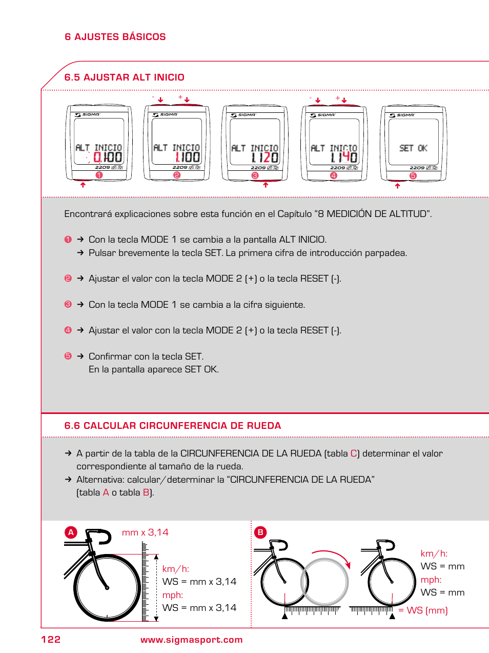 SIGMA BC 2209 TARGA User Manual | Page 122 / 284