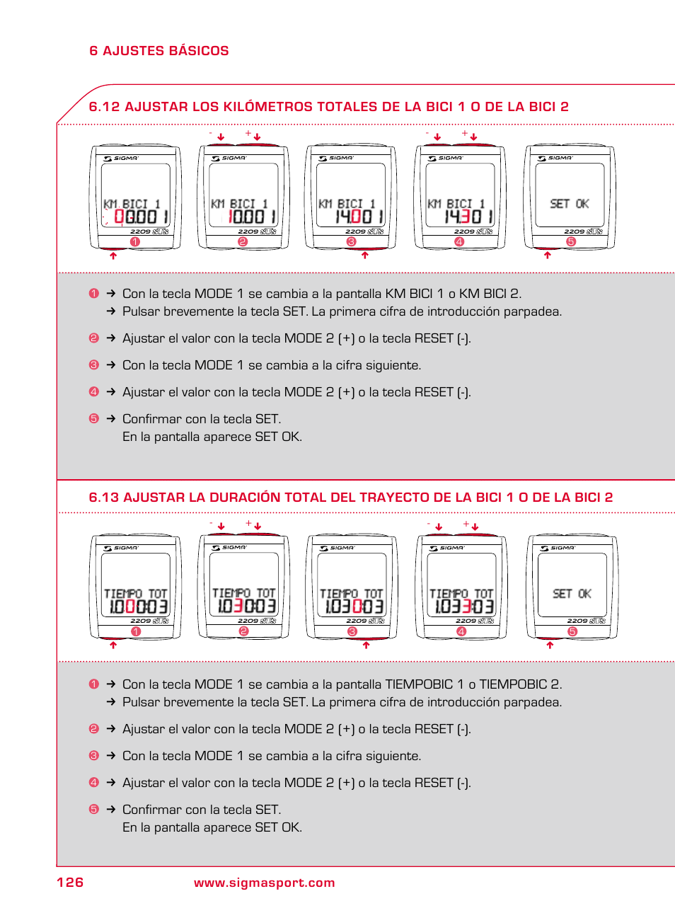 SIGMA BC 2209 TARGA User Manual | Page 126 / 284