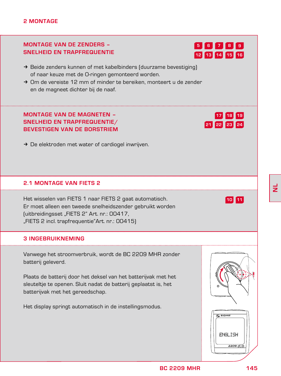 SIGMA BC 2209 TARGA User Manual | Page 145 / 284