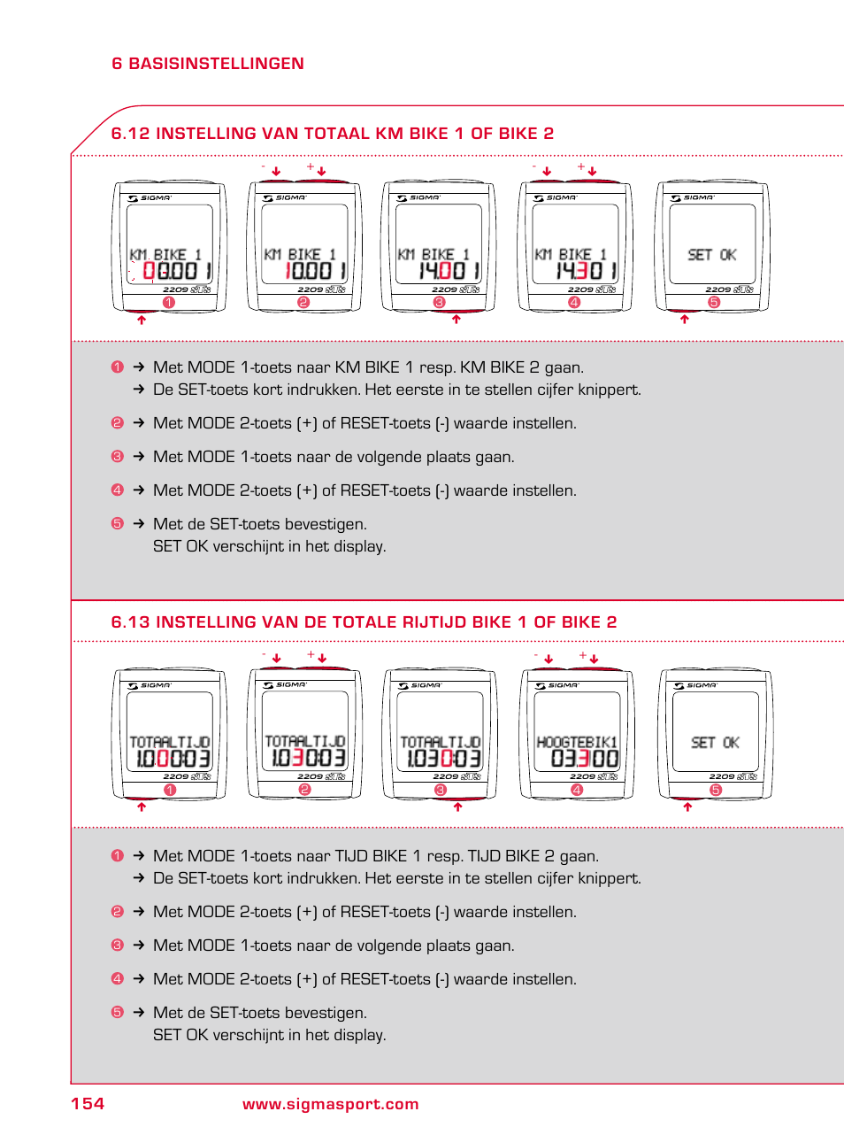 SIGMA BC 2209 TARGA User Manual | Page 154 / 284