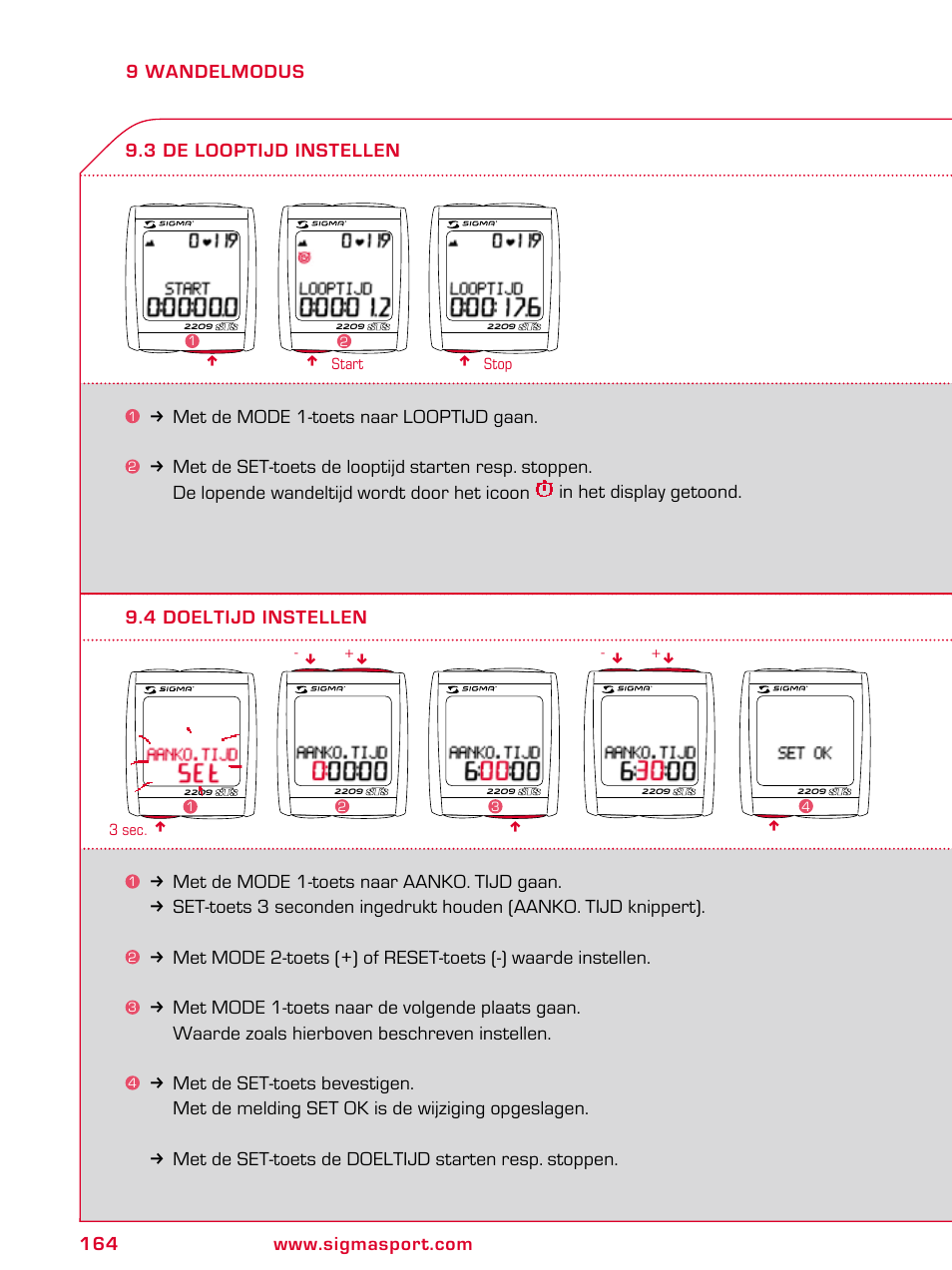 SIGMA BC 2209 TARGA User Manual | Page 164 / 284