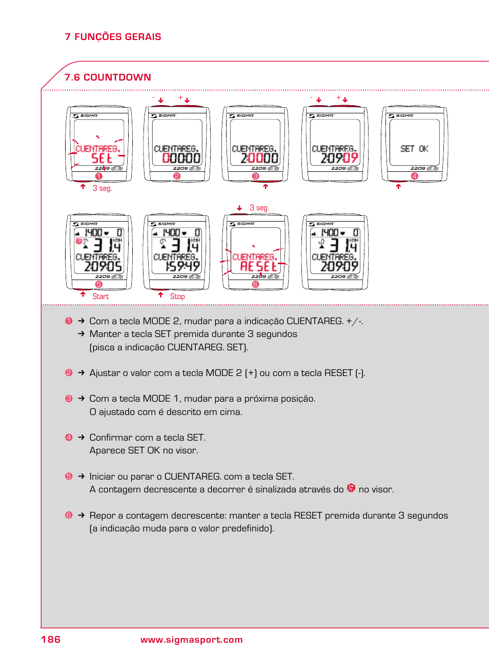 SIGMA BC 2209 TARGA User Manual | Page 186 / 284