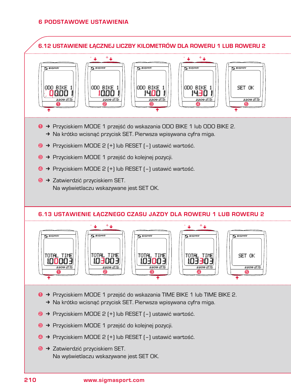 SIGMA BC 2209 TARGA User Manual | Page 210 / 284