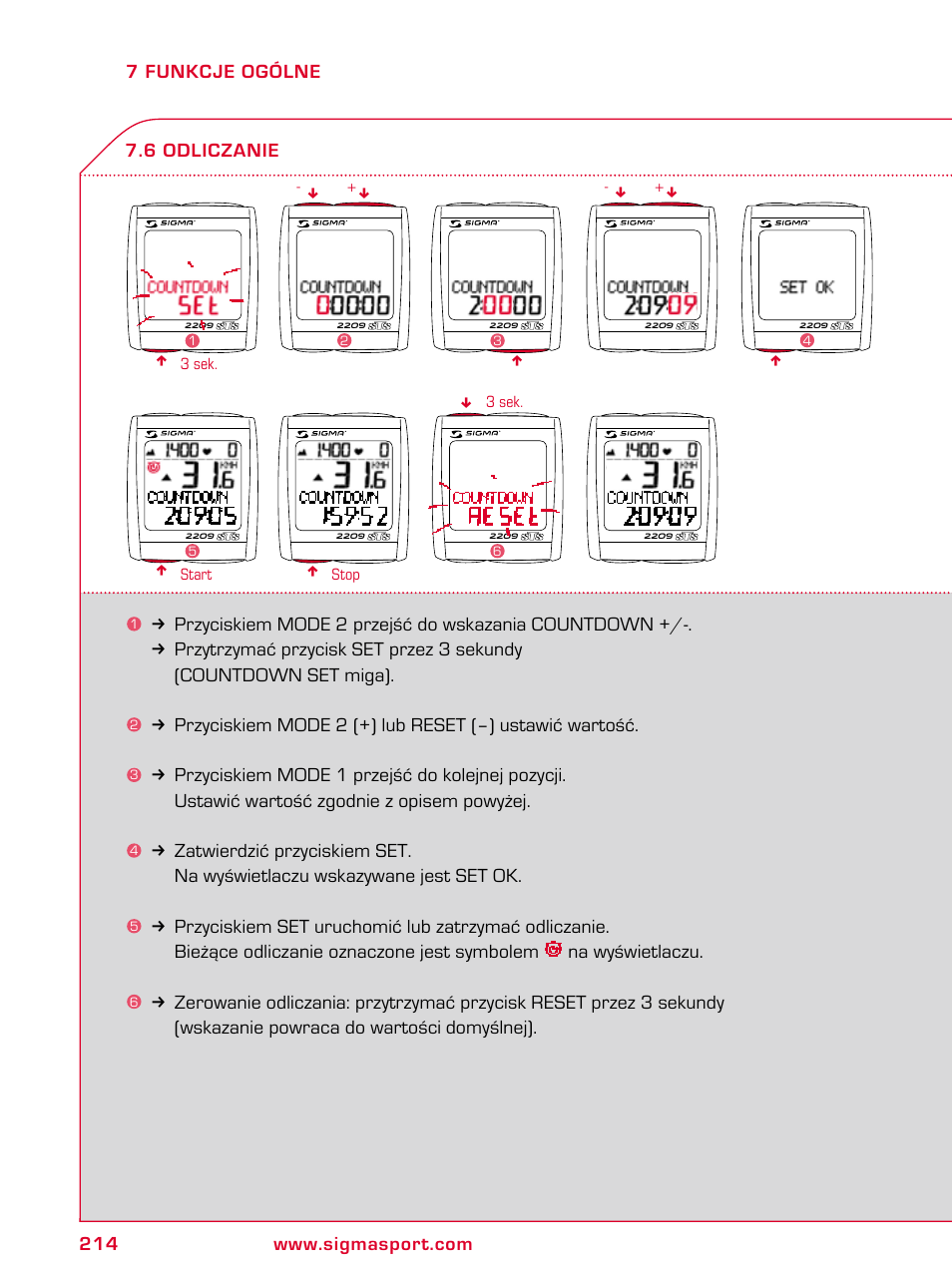 SIGMA BC 2209 TARGA User Manual | Page 214 / 284