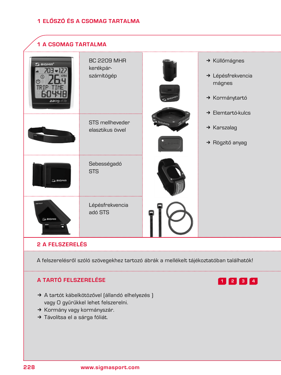 SIGMA BC 2209 TARGA User Manual | Page 228 / 284