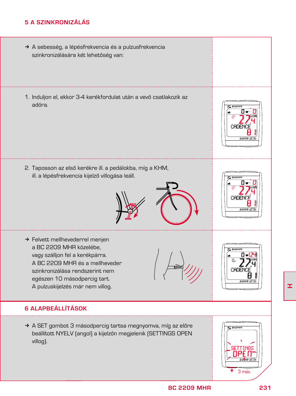 SIGMA BC 2209 TARGA User Manual | Page 231 / 284