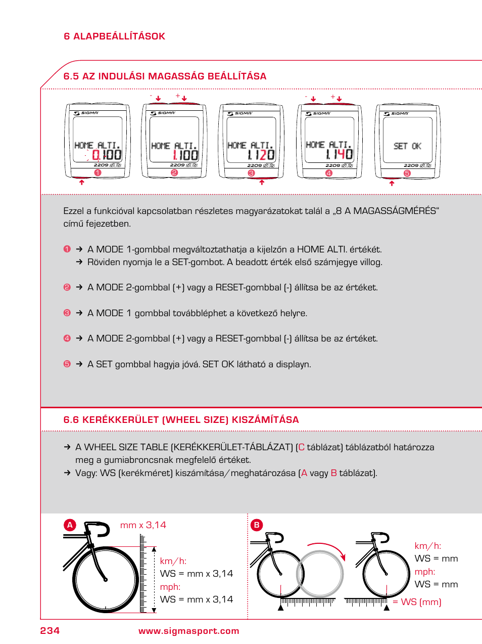 SIGMA BC 2209 TARGA User Manual | Page 234 / 284