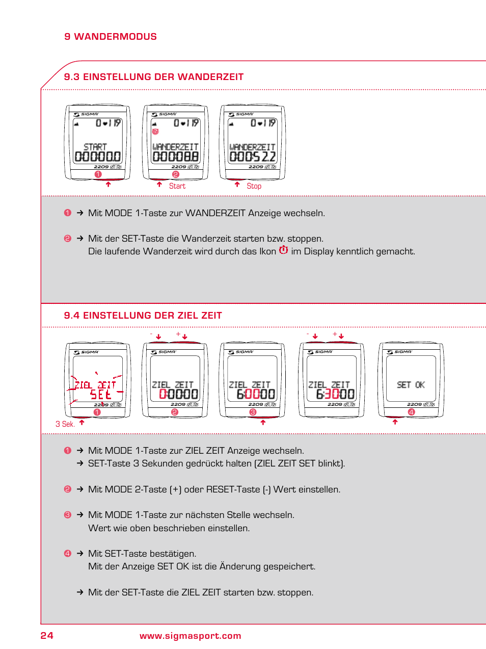 SIGMA BC 2209 TARGA User Manual | Page 24 / 284