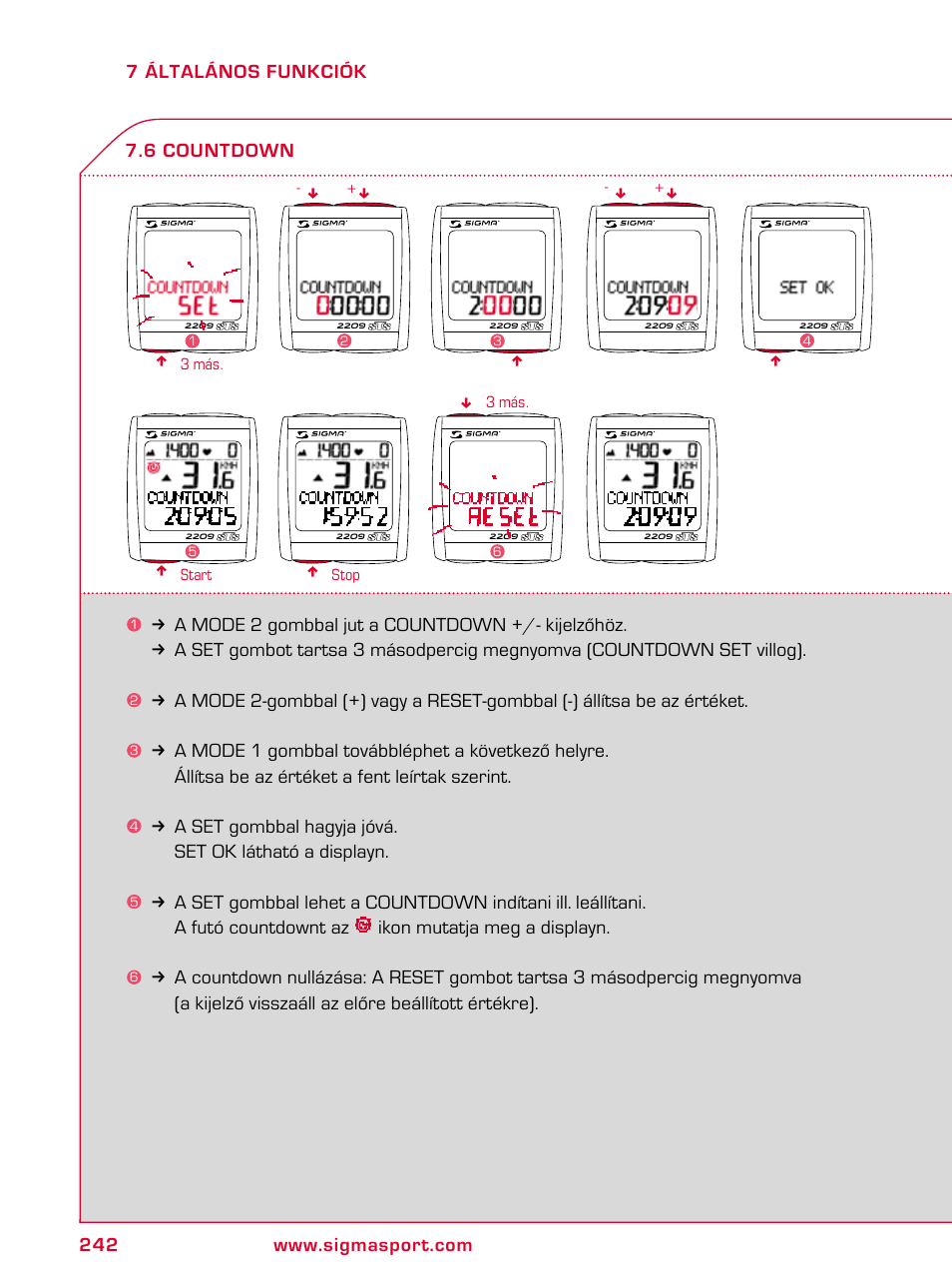 SIGMA BC 2209 TARGA User Manual | Page 242 / 284