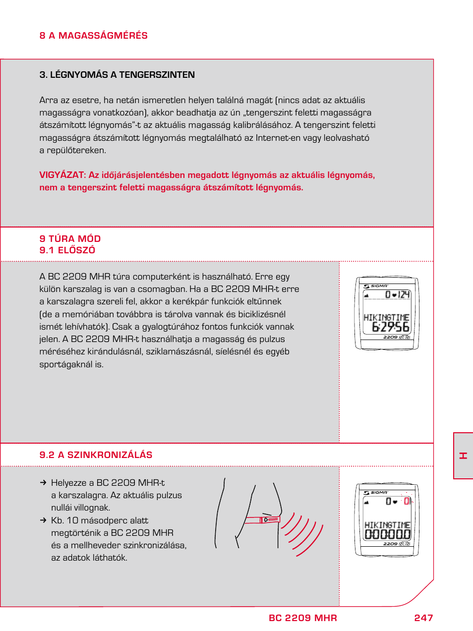 SIGMA BC 2209 TARGA User Manual | Page 247 / 284