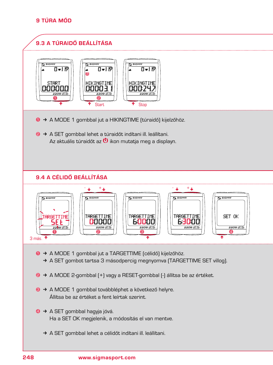 SIGMA BC 2209 TARGA User Manual | Page 248 / 284