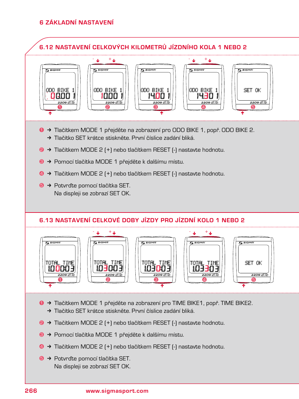 SIGMA BC 2209 TARGA User Manual | Page 266 / 284