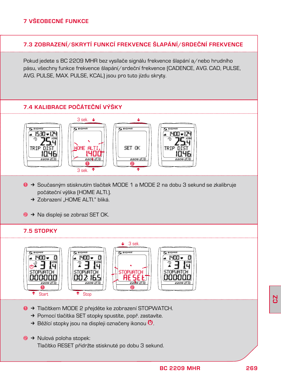 SIGMA BC 2209 TARGA User Manual | Page 269 / 284
