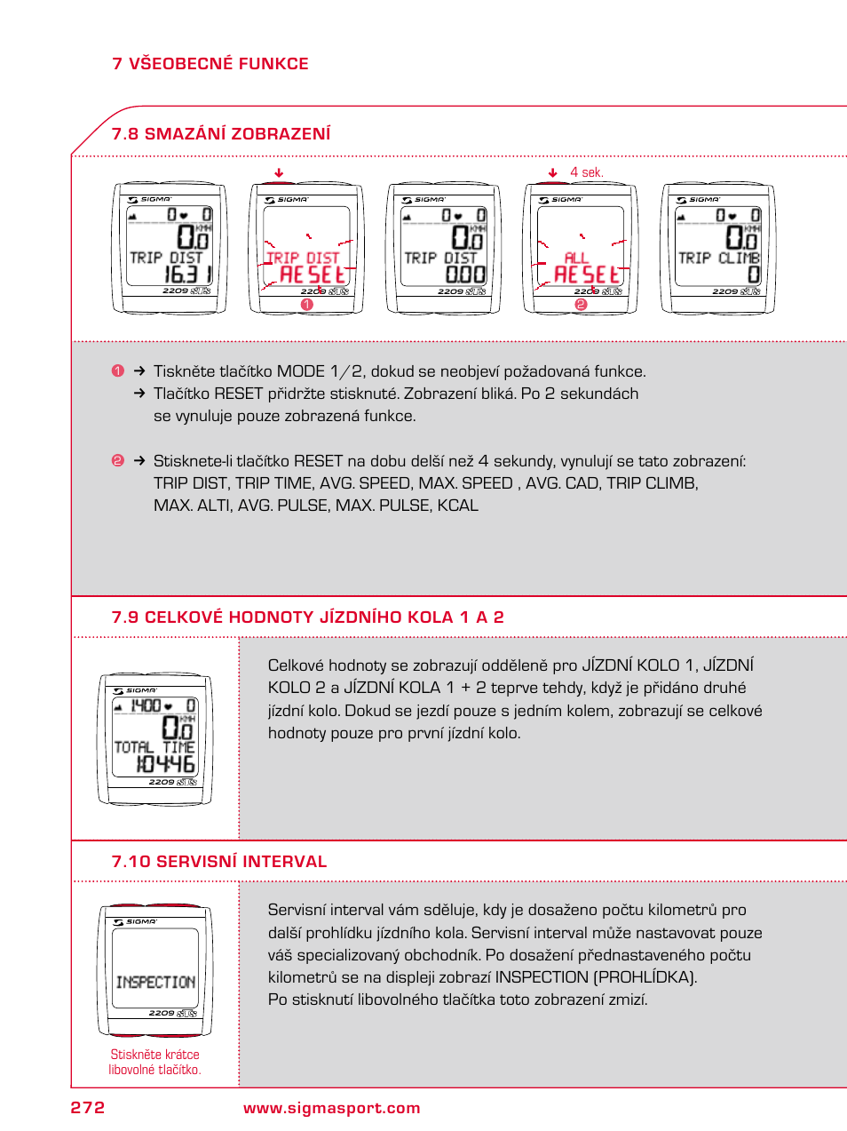 SIGMA BC 2209 TARGA User Manual | Page 272 / 284