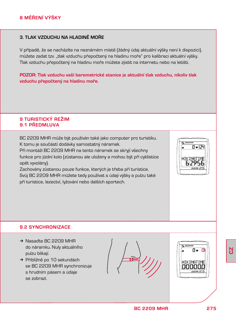 SIGMA BC 2209 TARGA User Manual | Page 275 / 284