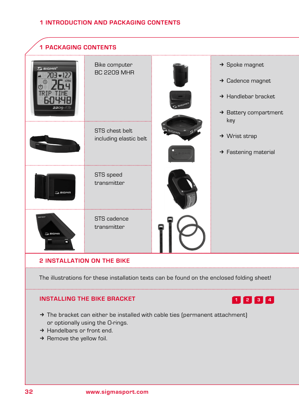 SIGMA BC 2209 TARGA User Manual | Page 32 / 284