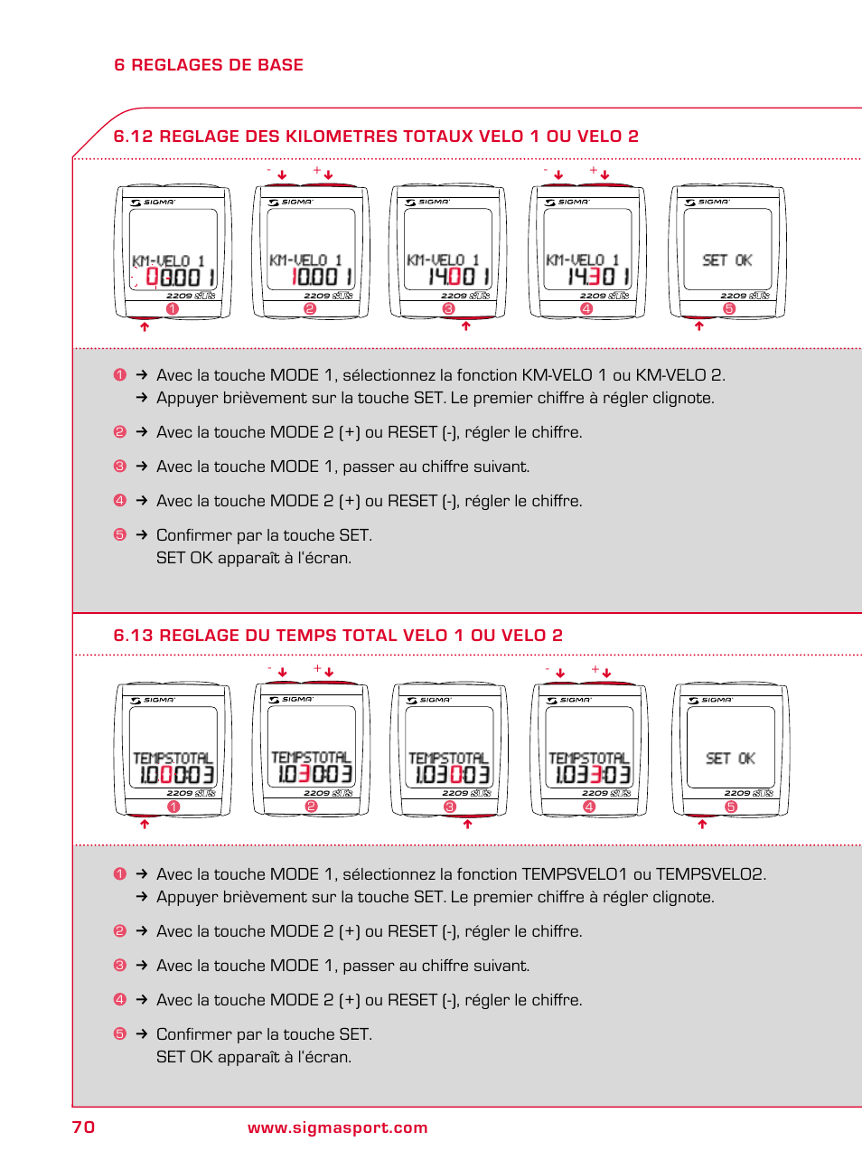 SIGMA BC 2209 TARGA User Manual | Page 70 / 284