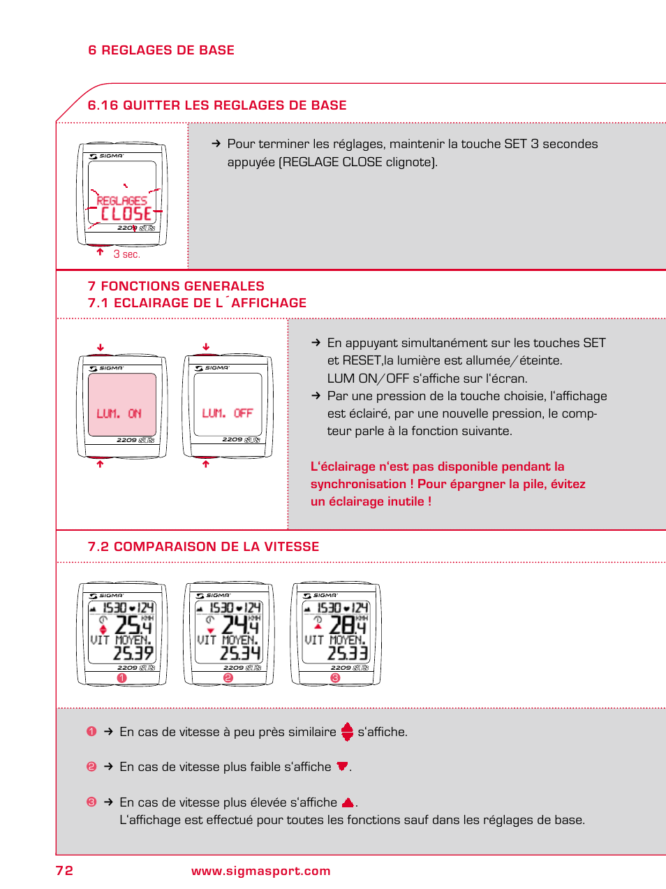 SIGMA BC 2209 TARGA User Manual | Page 72 / 284