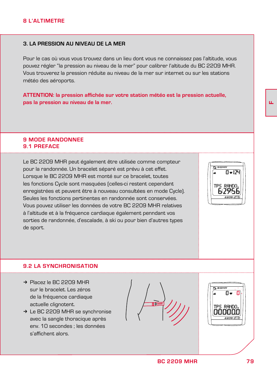 SIGMA BC 2209 TARGA User Manual | Page 79 / 284