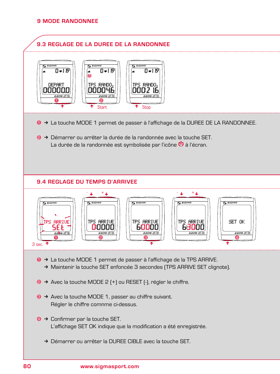 SIGMA BC 2209 TARGA User Manual | Page 80 / 284