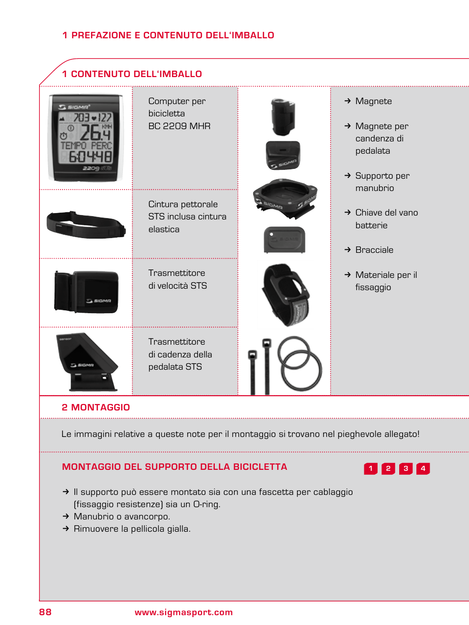 SIGMA BC 2209 TARGA User Manual | Page 88 / 284