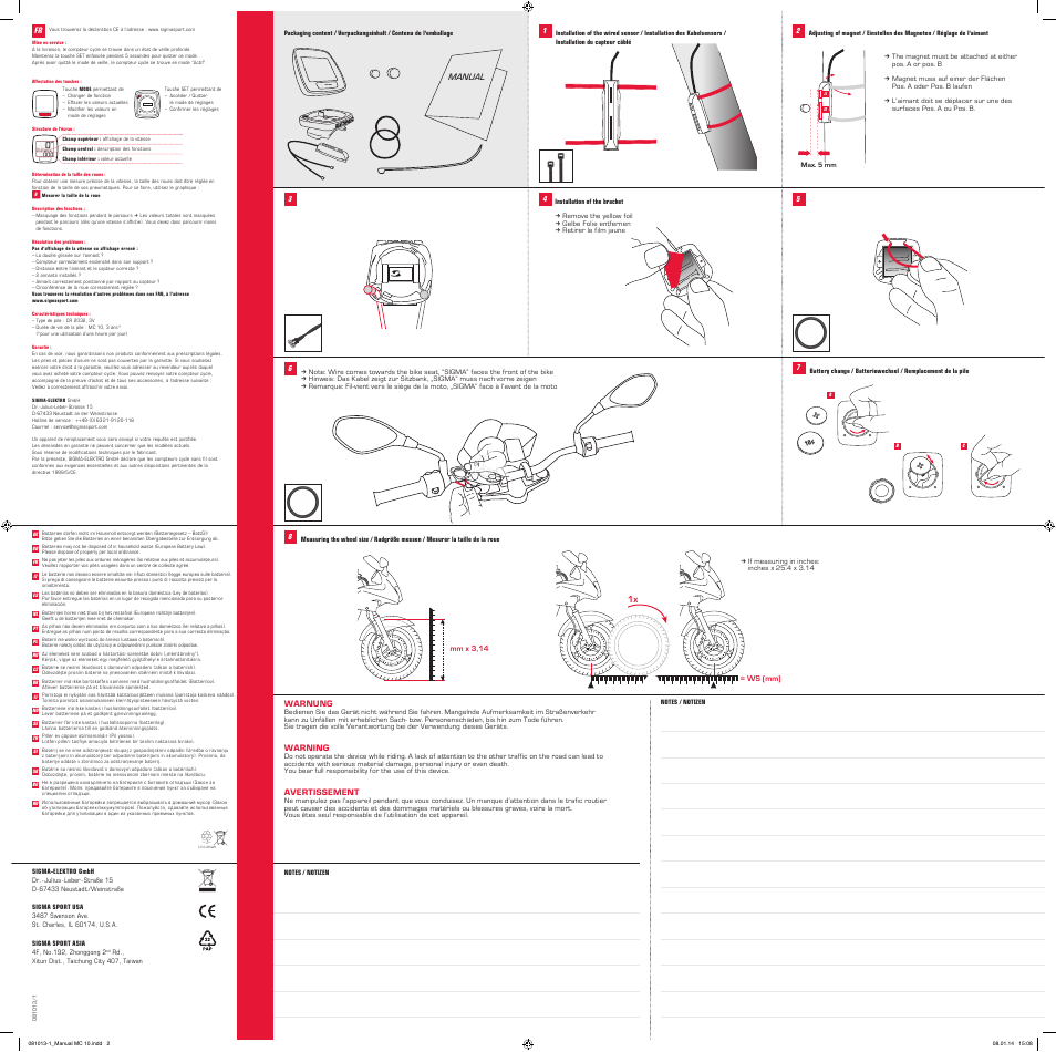 SIGMA MC 10 User Manual | Page 2 / 2