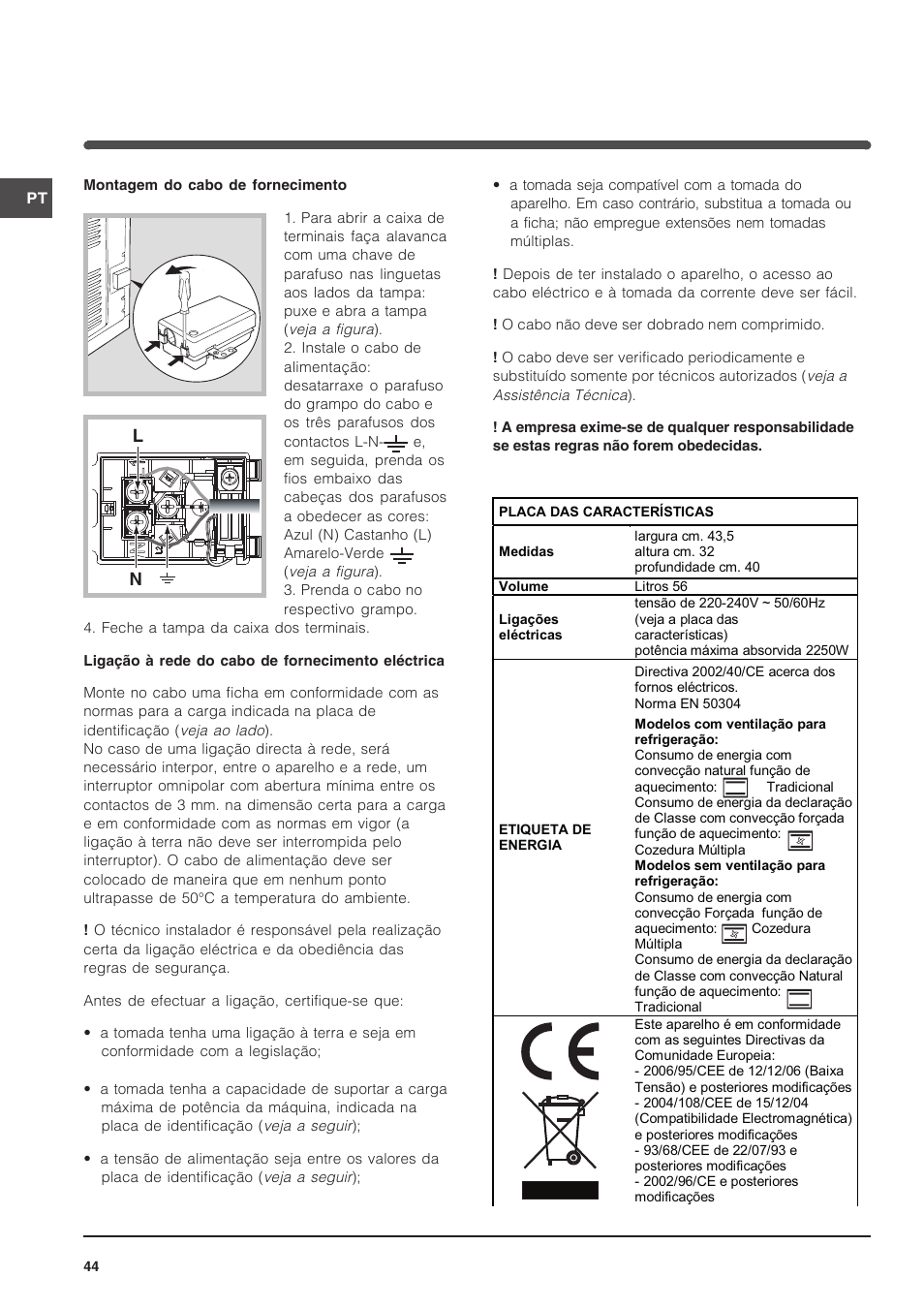 Indesit FIM 51 K.A IX User Manual | Page 44 / 72