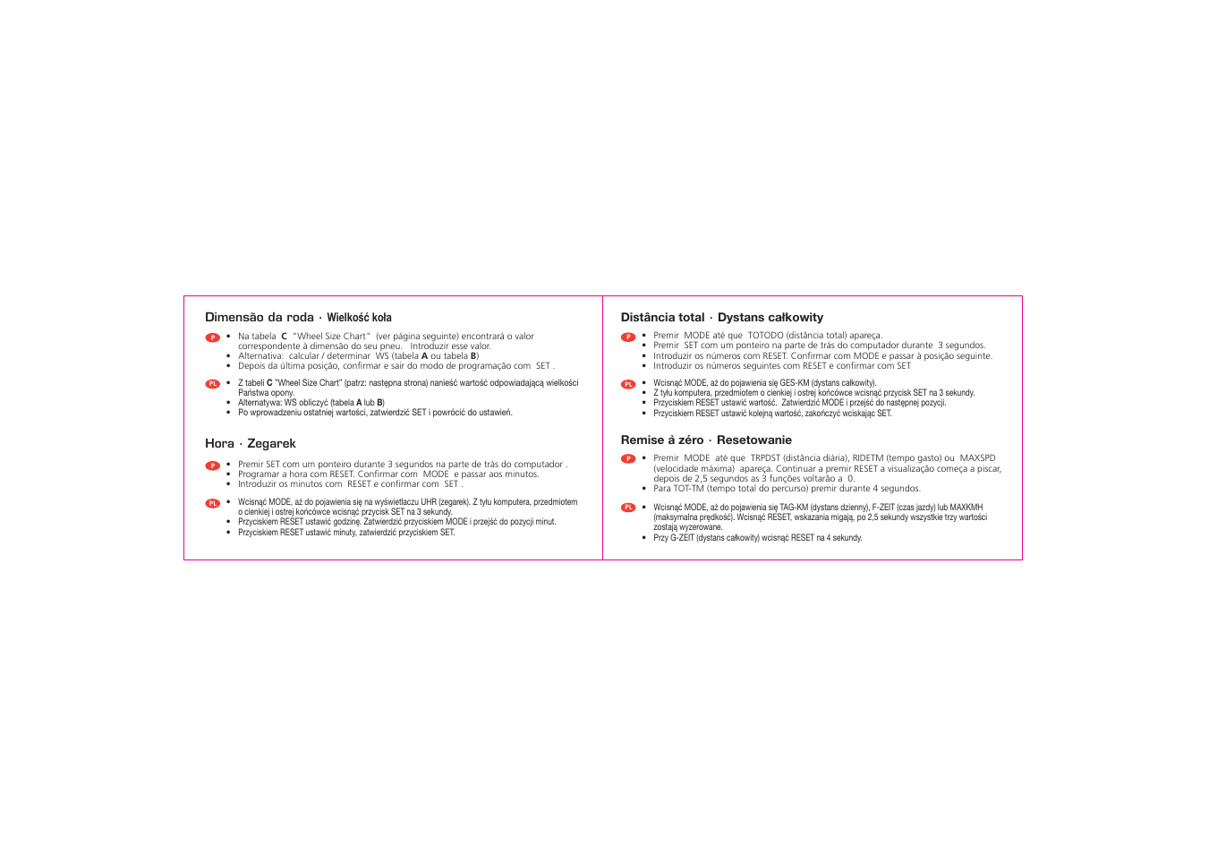 SIGMA BC 800 User Manual | Page 19 / 20