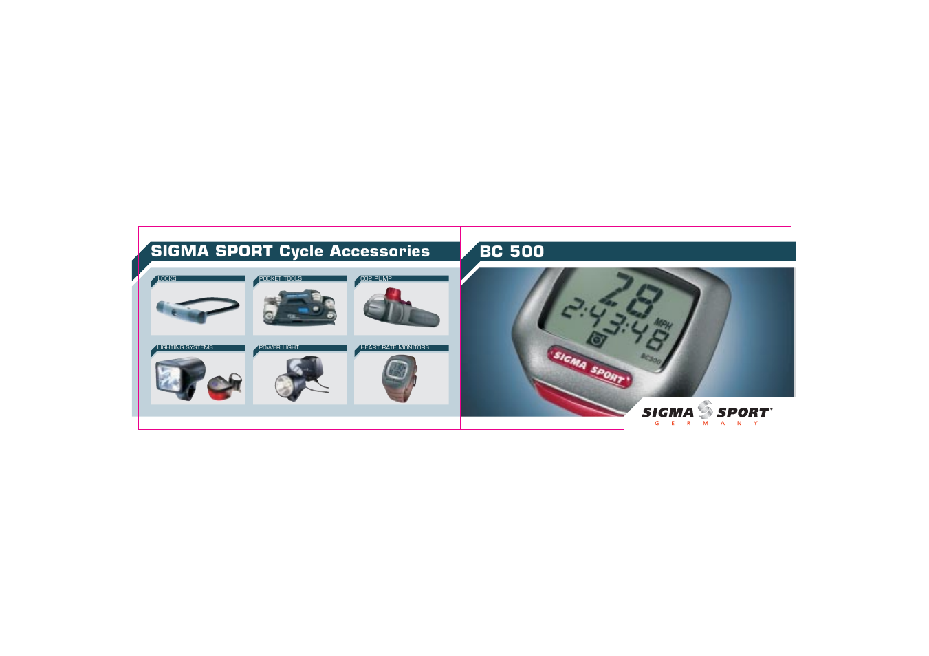 SIGMA BC 500 User Manual | 20 pages
